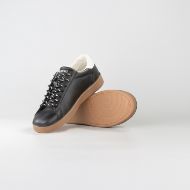 Снимка на BIKKEMBERGS МЪЖКИ СПОРТНИ ОБУВКИ RECOBA LEATHER AND SUEDE USED EFFECT SNEAKERS BLACK/OFF-WHITE 4