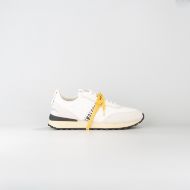 Снимка на BIKKEMBERGS МЪЖКИ СПОРТНИ ОБУВКИ IGNITE MIXED LEATHER USED EFFECT SNEAKERS OFF WHITE 4