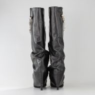 Снимка на JOHN RICHMOND ДАМСКИ БОТУШИ CORE LEATHER HIGH BOOTS WITH CHAIN BLACK 5