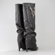 Снимка на JOHN RICHMOND ДАМСКИ БОТУШИ CORE LEATHER HIGH BOOTS WITH CHAIN BLACK 3