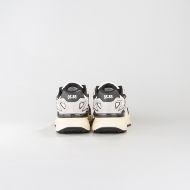 Picture of CNC COSTUME NATIONAL MEN'S QS.89 MIXED LEATHER AND FABRIC SNEAKERS OFF WHITE/BLACK 6