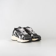 Picture of CNC COSTUME NATIONAL MEN'S QS.89 MIXED LEATHER AND FABRIC SNEAKERS BLACK/WHITE 2