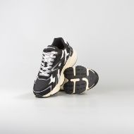 Picture of CNC COSTUME NATIONAL MEN'S QS.89 MIXED LEATHER AND FABRIC SNEAKERS BLACK/WHITE 4