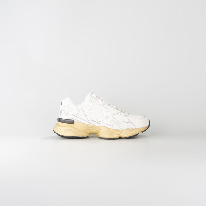 Снимка на CNC COSTUME NATIONAL ДАМСКИ СПОРТНИ ОБУВКИ QS.89 MIXED LEATHER USED EFFECT SNEAKERS WHITE