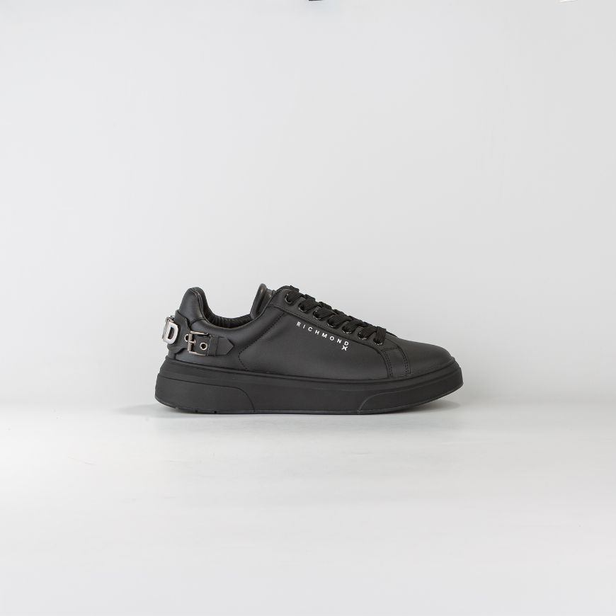 Снимка на JOHN RICHMOND МЪЖКИ СПОРТНИ ОБУВКИ JR ONE LEATHER SNEAKERS WITH METAL LETTERS BLACK