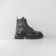 Снимка на JOHN RICHMOND МЪЖКИ БОТУШИ WICTOR LEATHER BOOTS WITH METAL LETTERS BLACK 1