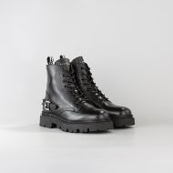 Снимка на JOHN RICHMOND МЪЖКИ БОТУШИ WICTOR LEATHER BOOTS WITH METAL LETTERS BLACK 2