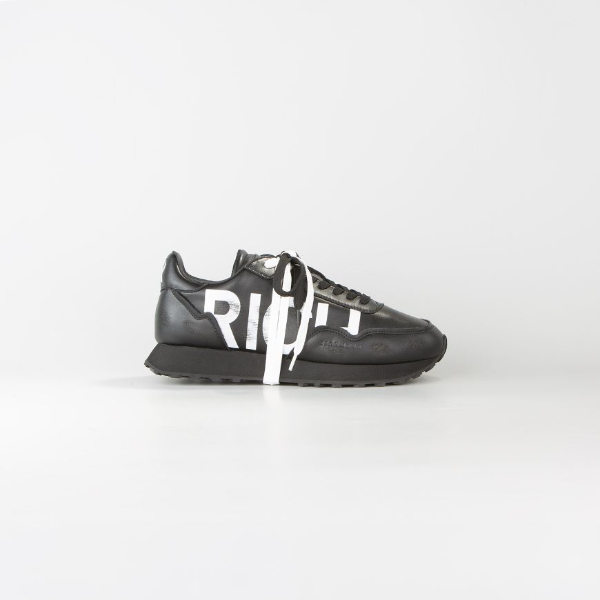 Снимка на JOHN RICHMOND МЪЖКИ СПОРТНИ ОБУВКИ THE RICH NAPPA LEATHER USED EFFECT RUNNERS BLACK