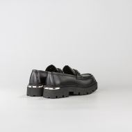 Снимка на JOHN RICHMOND ДАМСКИ ОБУВКИ WICTOR ABRASIVED LEATHER LOAFERS WITH METAL LETTERS BLACK 3