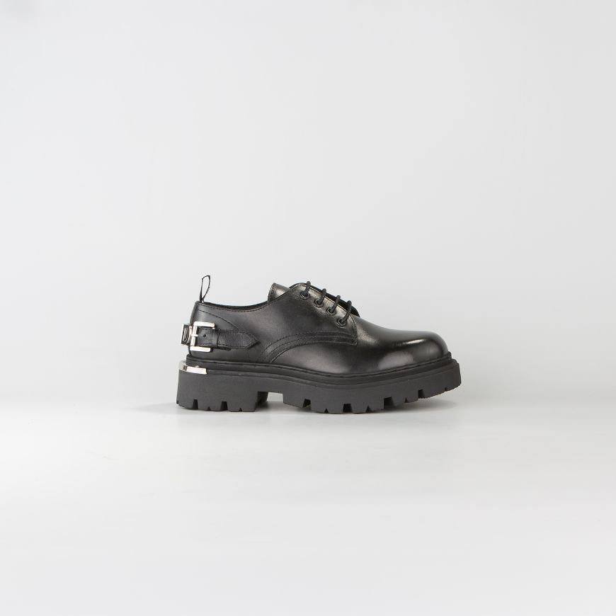 Снимка на JOHN RICHMOND ДАМСКИ ОБУВКИ WICTOR LEATHER SHOES WITH METAL LETTERS BLACK