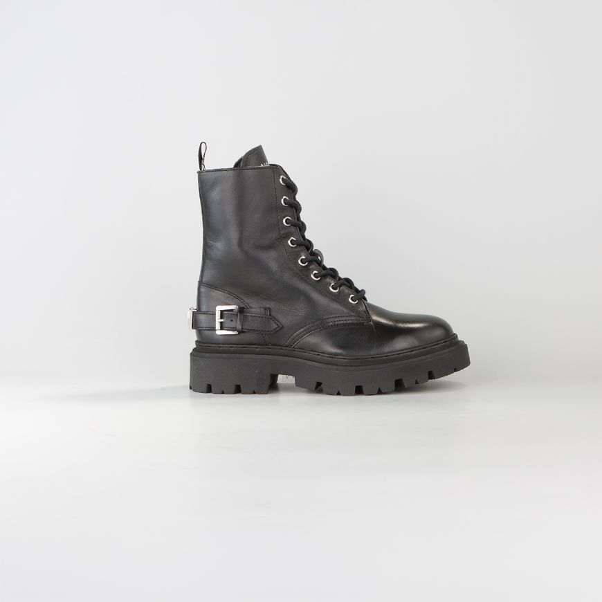 Снимка на JOHN RICHMOND ДАМСКИ БОТУШИ WICTOR LEATHER BOOTS WITH METAL LETTERS BLACK