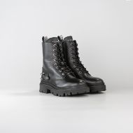 Снимка на JOHN RICHMOND ДАМСКИ БОТУШИ WICTOR LEATHER BOOTS WITH METAL LETTERS BLACK 2
