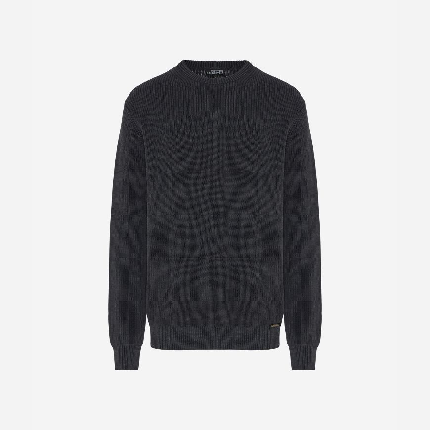 Picture of DIRTY LAUNDRY MEN'S COTTON RIB CREWNECK VINTAGE BLACK