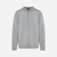Picture of DIRTY LAUNDRY MEN'S LIGHTWEIGHT CASHMERE FULL ZIP GREY MELANGE 8