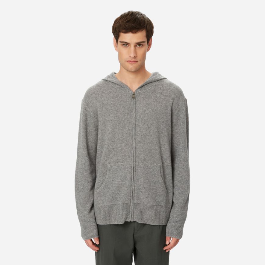 Picture of DIRTY LAUNDRY MEN'S CASHMERE FULL ZIP GREY MELANGE