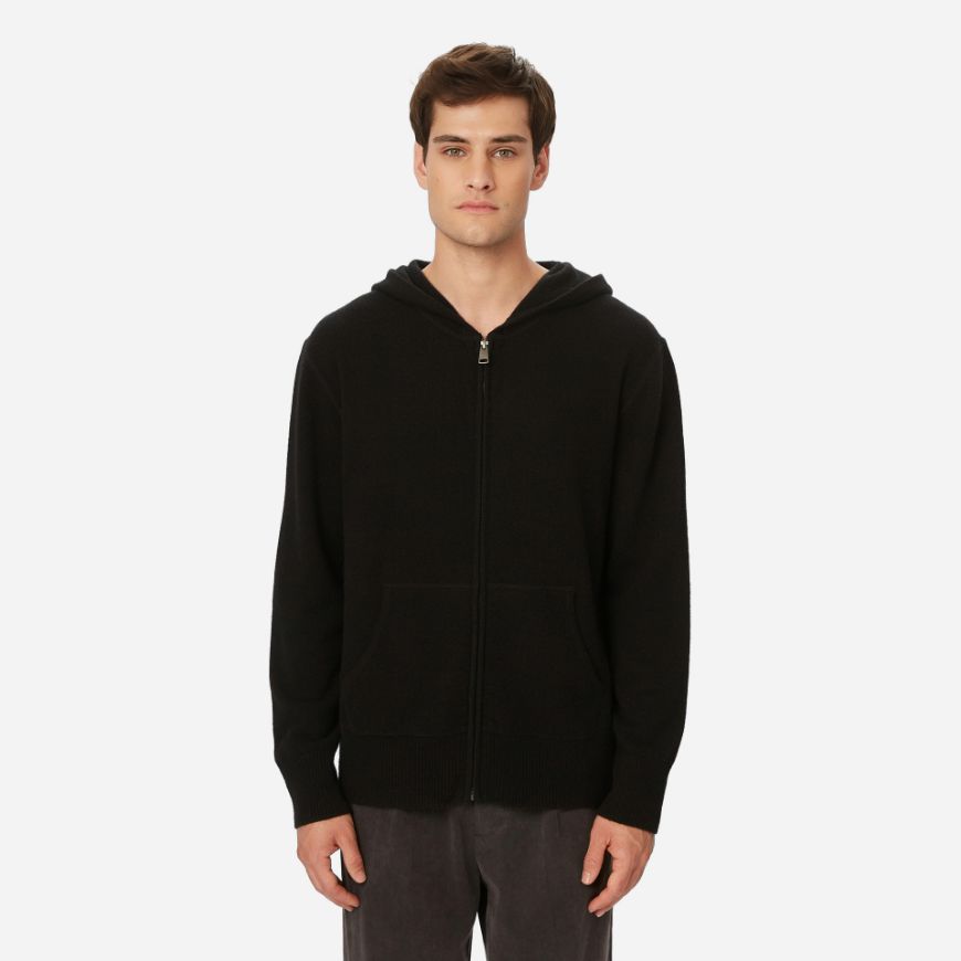 Picture of DIRTY LAUNDRY MEN'S CASHMERE FULL ZIP BLACK