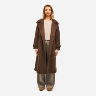 Picture of DIRTY LAUNDRY WOMEN'S DOUBLE-BREASTED LONG COAT BROWN 1