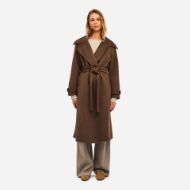 Picture of DIRTY LAUNDRY WOMEN'S DOUBLE-BREASTED LONG COAT BROWN 4