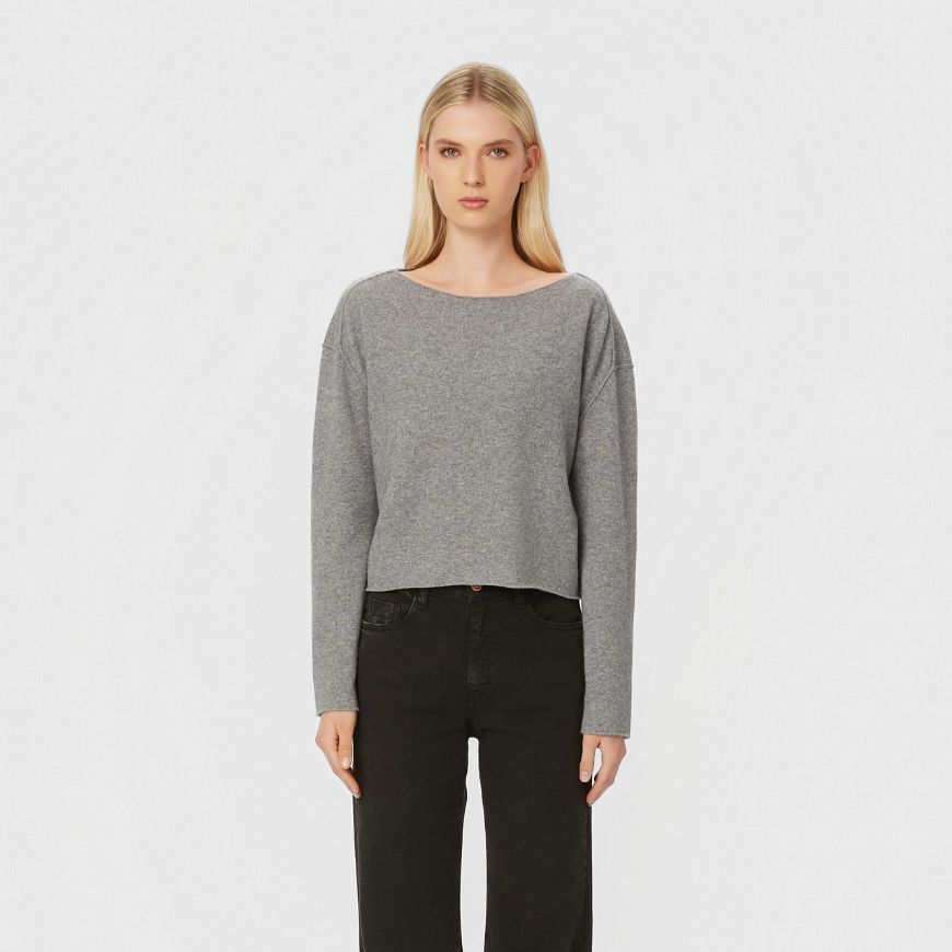 Picture of DIRTY LAUNDRY WOMEN'S CASHMERE SWEATER GREY MELANGE