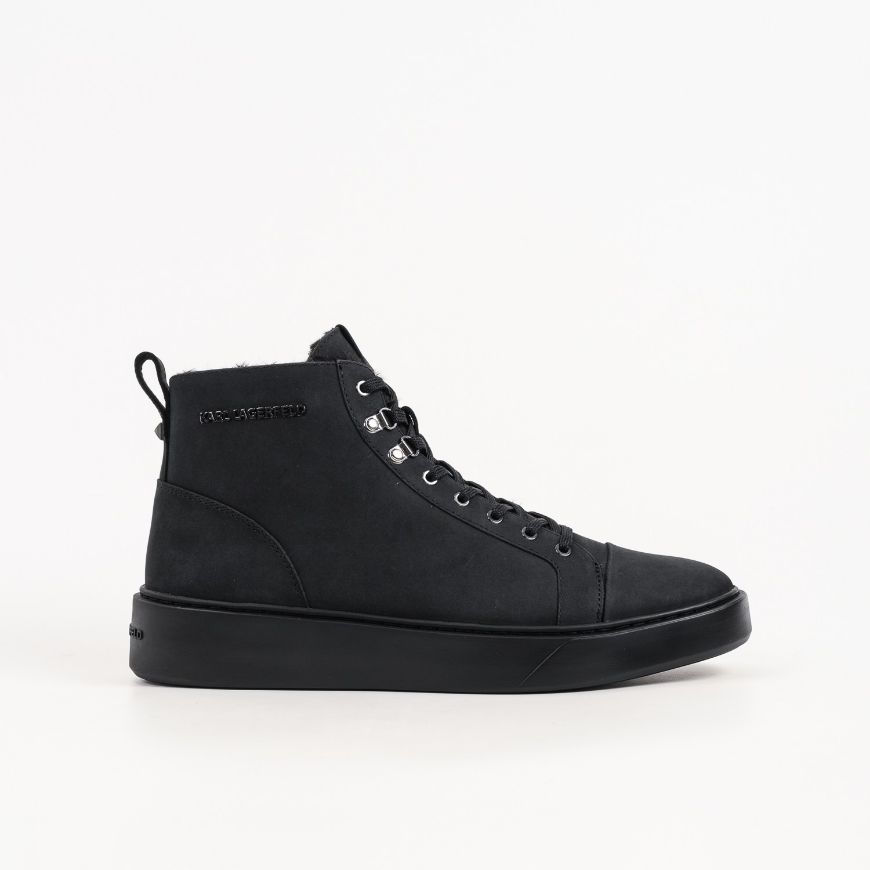 Снимка на KARL LAGERFELD МЪЖКИ СПОРТНИ ОБУВКИ FLINT II MID LACE LINED SNEAKERS BLACK 