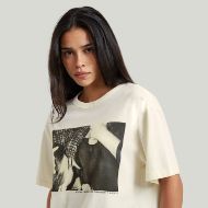 Снимка на G-STAR ДАМСКИ ТОП LOOSE PHOTO T-SHIRT MILK GD 3