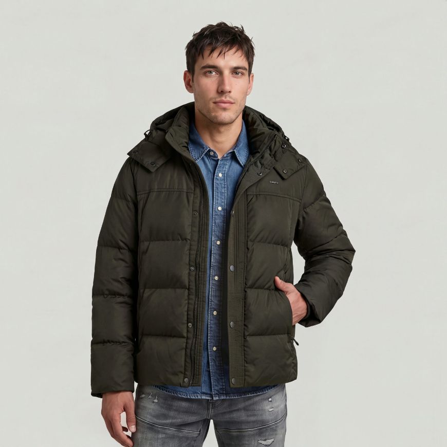 Снимка на G-STAR МЪЖКО ЯКЕ ELEMENT PADDED HOODED PUFFER JACKET ASFALT
