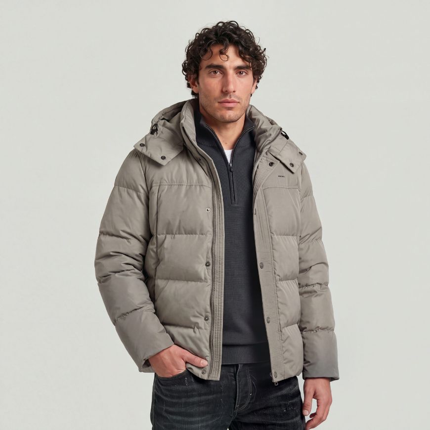 Снимка на G-STAR МЪЖКО ЯКЕ ELEMENT PADDED HOODED PUFFER JACKET ELEPHANT SKIN