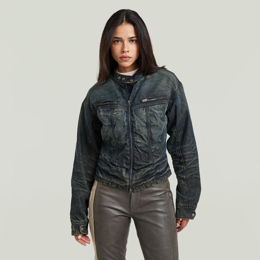 Снимка на G-STAR ДАМСКО ЯКЕ HOURGLASS MOTO JACKET RAW VINTAGE X3D