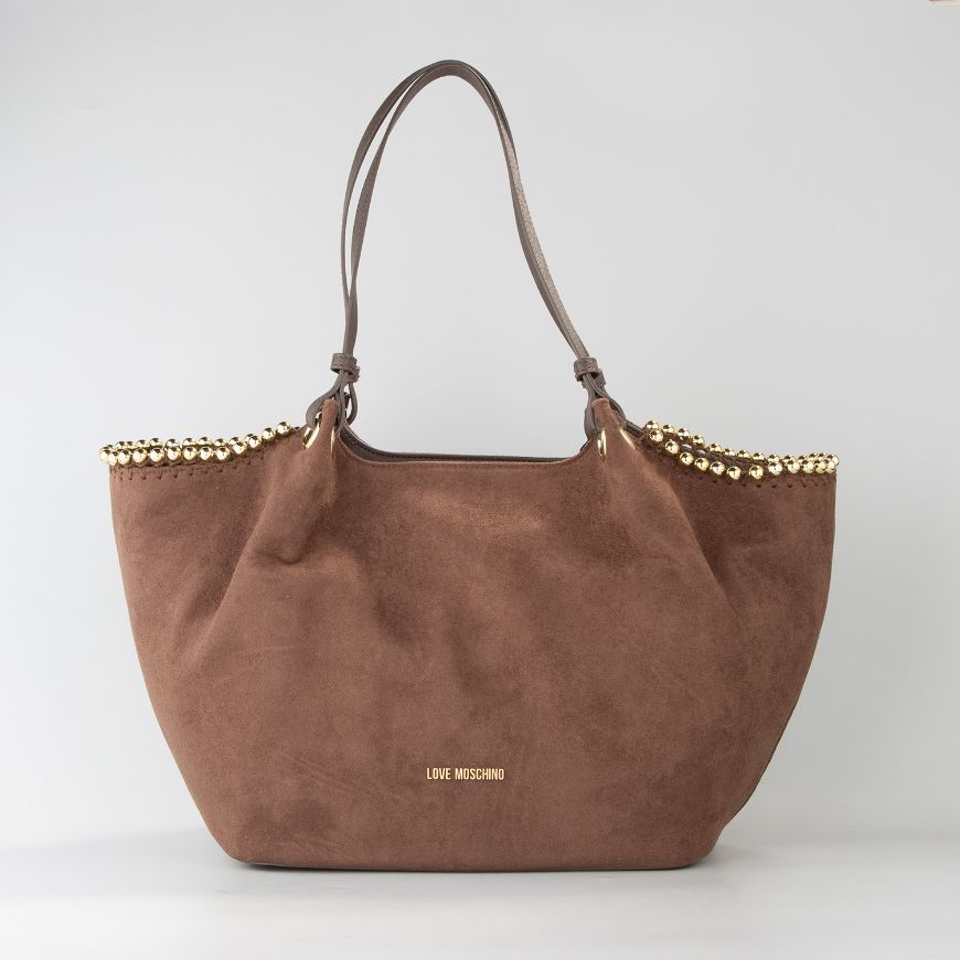 Снимка на LOVE MOSCHINO ДАМСКА ЧАНТА SHOPPING GOLD BEAD BROWN