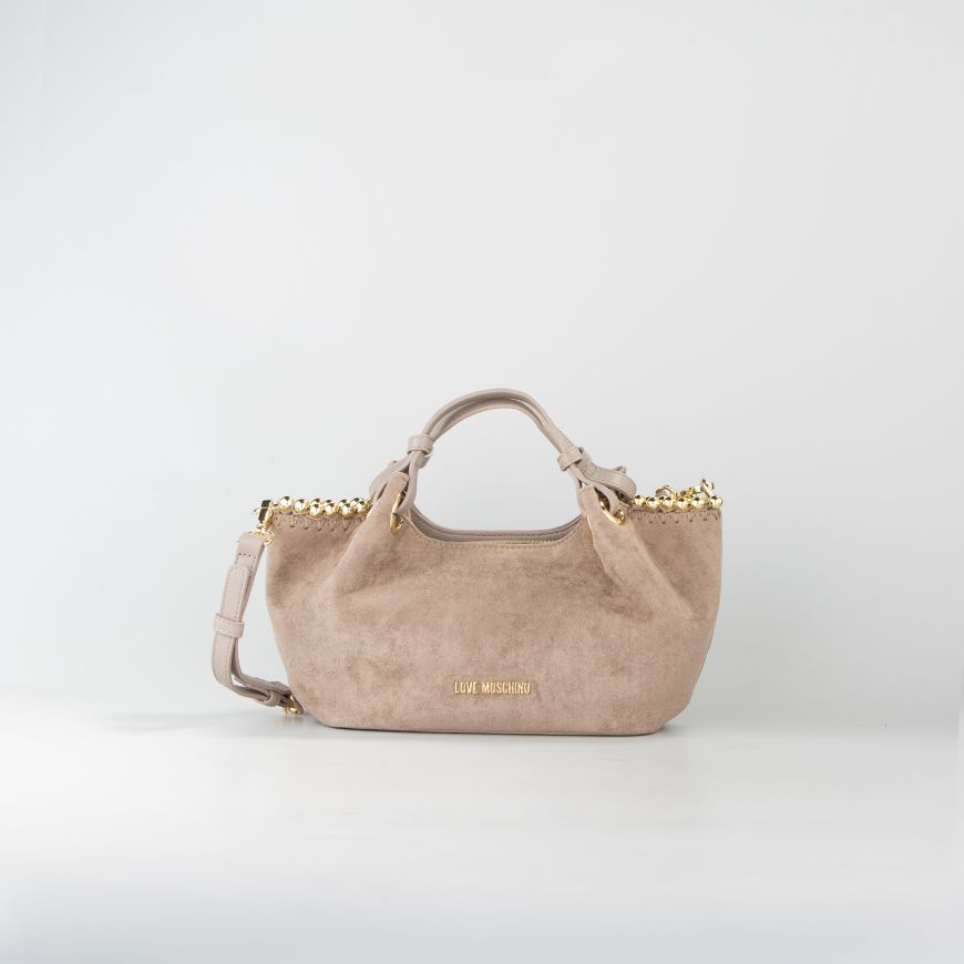 Снимка на LOVE MOSCHINO ДАМСКА ЧАНТА SMALL SHOPPING GOLD BEAD SAND