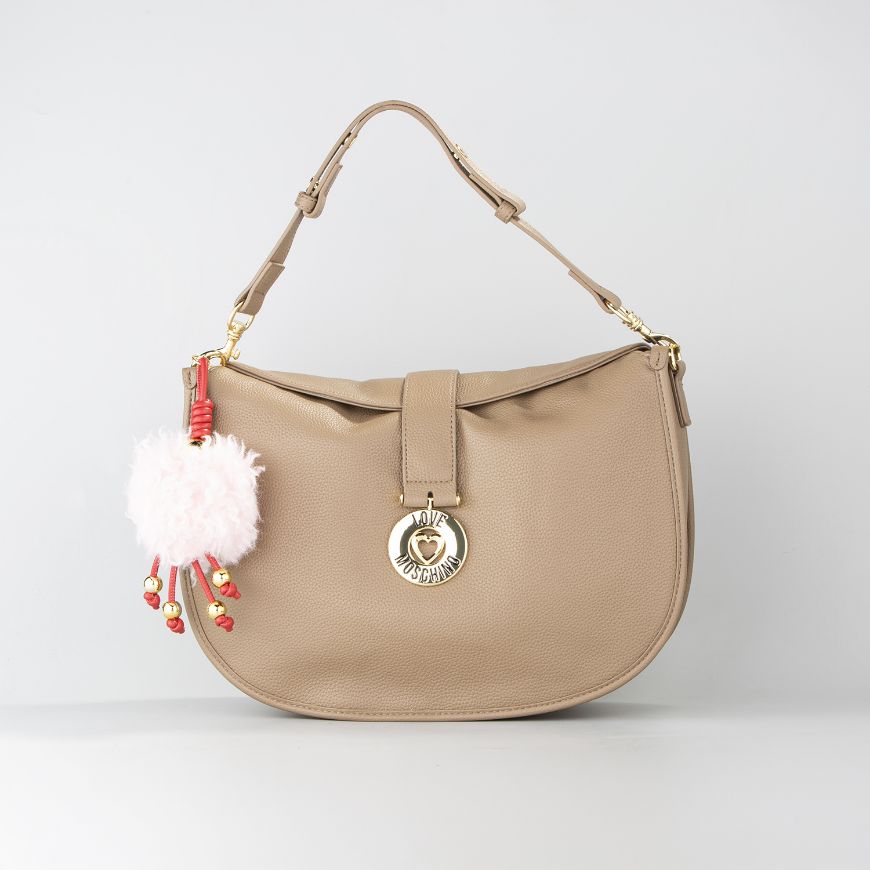 Снимка на LOVE MOSCHINO ДАМСКА ЧАНТА HOBO BOUNCING HEART SAND
