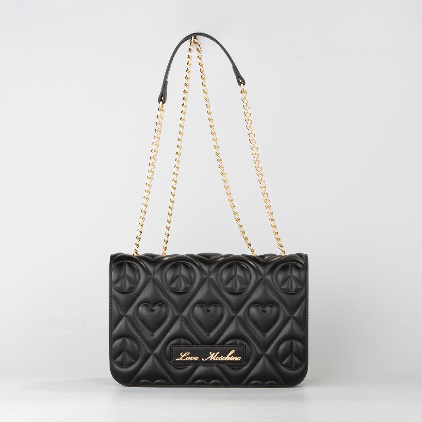 Снимка на LOVE MOSCHINO ДАМСКА ЧАНТА ЗА РАМО PEACE&LOVE BLACK
