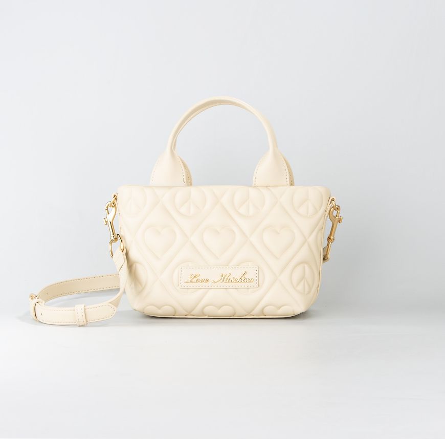 Снимка на LOVE MOSCHINO ДАМСКА ЧАНТА SMALL SHOPPING PEACE&LOVE BUTTER