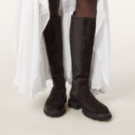 Picture of ALLSAINTS WOMEN'S MAEVE SUEDE BOOTS DARK BROWN 6