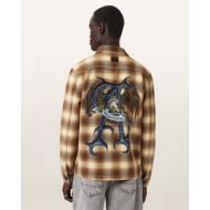 Picture of ALLSAINTS MEN'S BELLAS LONG SLEEVE SHIRT GOLDEN BROWN 2