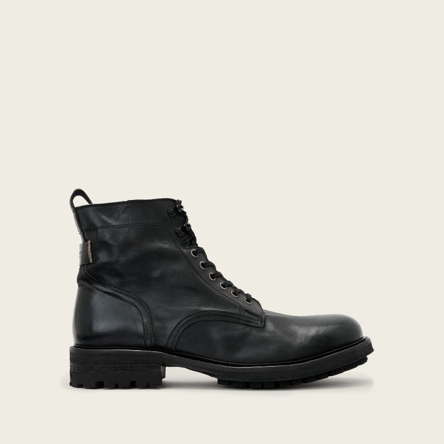 Picture of ALLSAINTS MEN'S GLEESON LACE BOOTS BLACK