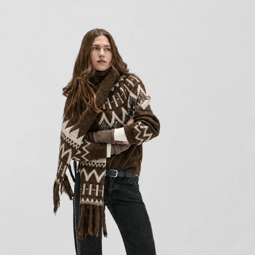 Снимка на GAS ДАМСКИ ПУЛОВЕР LEA ROUND NECK 4879 HOT FUDGE BROWN