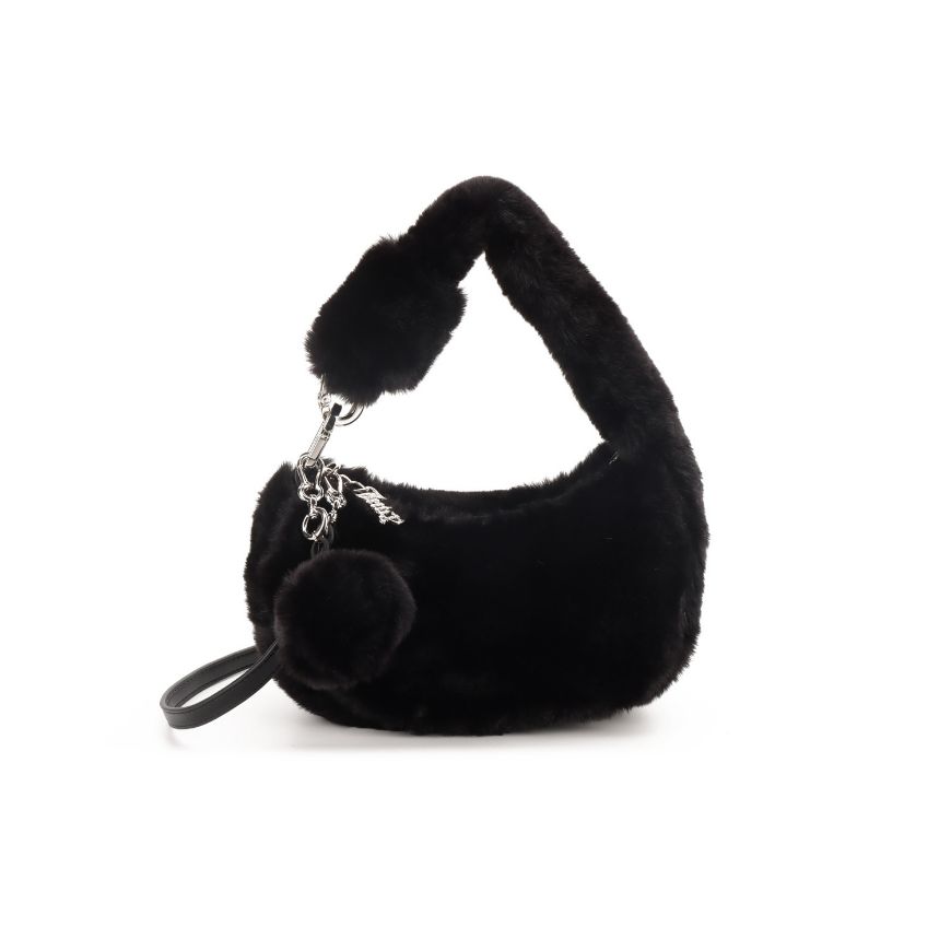 Снимка на JUICY COUTURE ДАМСКА ЧАНТА BLOSSOM FUR SMALL HOBO BLACK