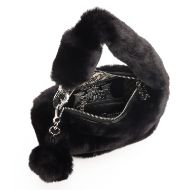 Снимка на JUICY COUTURE ДАМСКА ЧАНТА BLOSSOM FUR SMALL HOBO BLACK 4