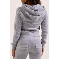 Picture of JUICY COUTURE WOMEN'S SWEATSHIRT ROBERTSON HOODIE CLASSIC SILVER MARL 5
