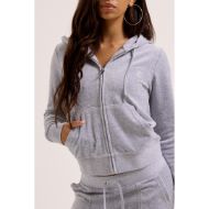 Picture of JUICY COUTURE WOMEN'S SWEATSHIRT ROBERTSON HOODIE CLASSIC SILVER MARL 4