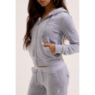 Picture of JUICY COUTURE WOMEN'S SWEATSHIRT ROBERTSON HOODIE CLASSIC SILVER MARL 7
