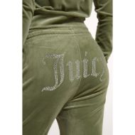 Picture of JUICY COUTURE WOMEN'S PANTS TINA TRACKPANTS WITH LOGO OIL GREEN 4