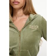 Picture of JUICY COUTURE WOMEN'S SWEATSHIRT REGAL REBELLE ROBYN HOODIE OIL GREEN 6