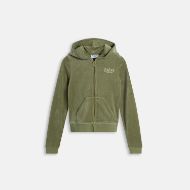Picture of JUICY COUTURE WOMEN'S SWEATSHIRT REGAL REBELLE ROBYN HOODIE OIL GREEN 1