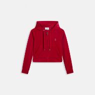 Picture of JUICY COUTURE WOMEN'S SWEATSHIRT MADISON HOODIE CLASSIC VELOUR PERSIAN RED 1