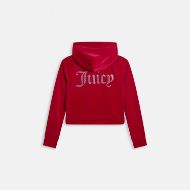 Picture of JUICY COUTURE WOMEN'S SWEATSHIRT MADISON HOODIE CLASSIC VELOUR PERSIAN RED 2