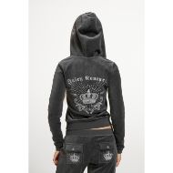 Picture of JUICY COUTURE WOMEN'S SWEATSHIRT REGAL REBELLE ROBYN HOODIE RAVEN 5