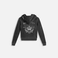 Picture of JUICY COUTURE WOMEN'S SWEATSHIRT REGAL REBELLE ROBYN HOODIE RAVEN 2