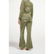 Picture of JUICY COUTURE WOMEN'S PANTS REGAL REBELLE CAISA ULTRA LOW RISE OIL GREEN 6